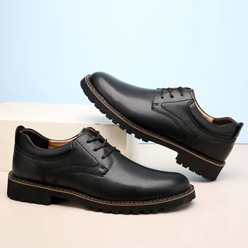 Мъжки Ежедневни обувки, Удобни за мъже Oxfords От естествена Кожа, Мъжки Официални Сватбени Модел обувки за Шофиране, Модерен Дизайн