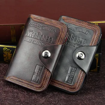 Мъжки портфейл-клатч на магнитен бутон, мъжки портфейл с кожена кабинета portfel carteira, мъжки портфейл на известната марка luxu 2022
