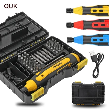 Набор от електрически отвертки QUK 44шт, Прецизна има бита 3,6 На Безжичната акумулаторна батерия комплект електрически инструменти за ремонт на мобилни телефони