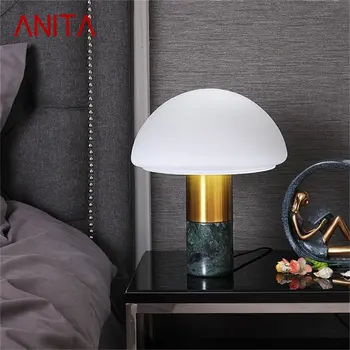 Настолна лампа DEO Nordic, съвременната мода, Мрамор гъби, обикновена настолна лампа за дома, всекидневна, спални, хотелски декор
