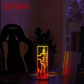 Настолна лампа SOFEINA с Димер RGB Atmosphere Modern, LED Cube Декоративна Настолна Лампа За Дома
