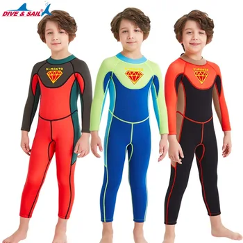 Нов детски едно парче водолазный костюм 2,5 мм, мъжки костюми, топли плувни панталони за Дрифт, слънцезащитен крем, за да Сърфират