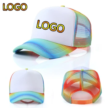 Нов индивидуален лого, унисекс, мрежести бейзболни шапки, улични ежедневни шапки за жени, Регулируеми шапки за татковци, мъжки хип-хоп шапки за шофьори на камиони