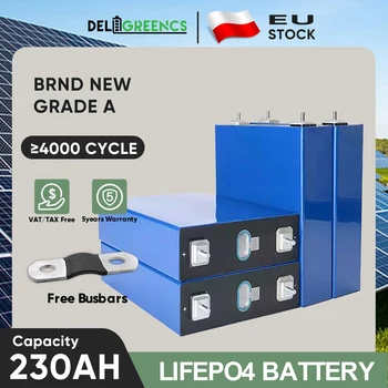 Нова Батерия LiFePO4 230AH литиево-призматичен фосфат LiPo 24V 48V LFP Пакет за съхранение на енергия на колела, домашна Слънчева акумулаторна батерия