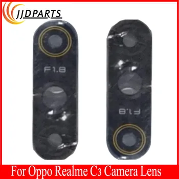 Нова Задна Капачка на Обектива на Камерата за Обратно виждане За OPPO Realme C3, Резервни Части за Стъкло на Обектива на Задната Камера Със Стикер, тиксо