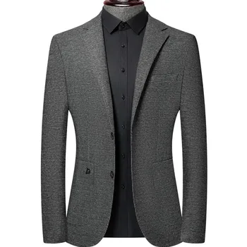 Нова мъжки пролетно-есенна мода бижута от висок клас в бизнес британския стил, приталенные блейзери, мъжки модерен висококачествен костюм, сако, палто 4XL