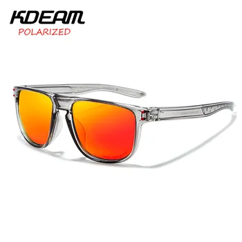 нови класически квадратни поляризирани слънчеви очила KDEAM за жени и мъже, 2022, огледални очила за шофиране, висококачествени цветни нюанси естествена филм uv40