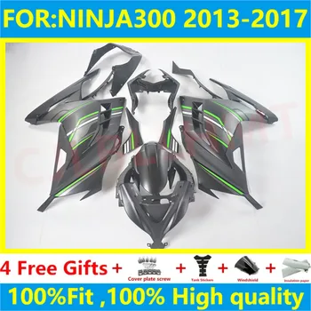 Нови комплекти обтекателей за мотоциклети ABS, подходящ за ninja 300 ninja300 2013 2014 2015 2016 2017 EX300 ZX300R, комплект обтекателей, матово черно