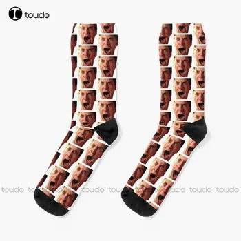 Нови чорапи меми с кричащим лицето на Тоби Магуайра, Бели Чорапи за момичета, Персонални чорапи за възрастни Унисекс по поръчка, Популярните празнични подаръци