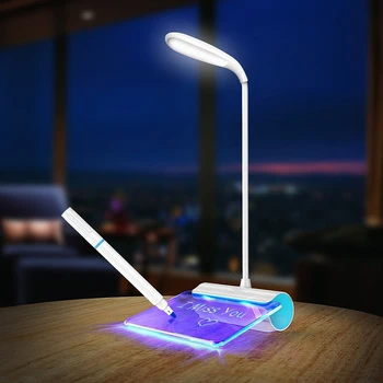 Новост, светодиодна настолна лампа за защита на очите, перенастраиваемая чрез USB led настолна лампа, сензорен ключ, лампа за четене лампа за съобщения, 3 режима на затъмняване