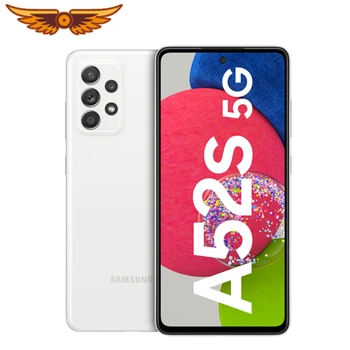 Оригинален Samsung Galaxy A52s 5G A528N 6,5 инча 6 GB RAM И 128 GB ROM, 64 Mp Четырехъядерная Камерата с Пръстови отпечатъци Android Мобилен телефон Отключени