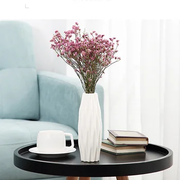 Пластмасови Вази За Декорация Maison Home Decor Blumenvase Стил Договореност Мини-Ваза За Хола Оригами Цветя Ваза Blanc