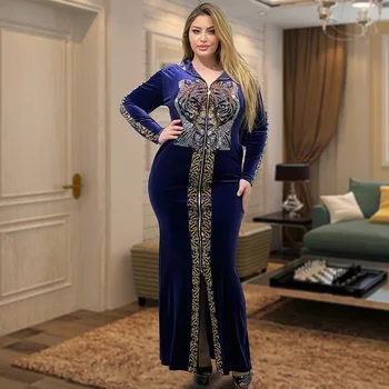 По-големи Размери, Африкански Вечерни рокли за Жени, Кадифени Рокли в стил дашики Анкара, Сексуална Дебнещ Дълга рокля с цепка, Африканска облекло 2023