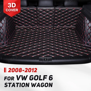 Подложка за багажник с пълно покритие за VOLKSWAGEN VW Golf 6 Вагона 2008-2012 11 10 09 Авто подложка, за защита на купето аксесоари