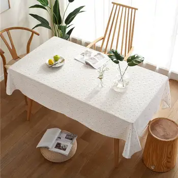 Покривка с пискюли, подплънки, маса за хранене плат памук бельо малко цветя модел Кухня с маса за Хранене покриване на стоки за дома