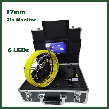Портативен 7-инчов, 17-мм TFT-монитор с обектив от 20 м до 50 м, място за разглеждане на сливных тръби за канализация и промишленост
