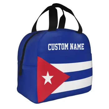 Потребителско Име Cuba Lunch Bag Cooler Tote Bag Изолиран Топлинна Обяд-Бокс за Еднократна Употреба за Мъже Момчета от Момичета на Пикник Работа Travel