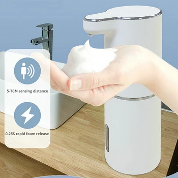 Преносими дозатори за сапун, Автоматични дозатори за сапун на пяна, умна ръчно перална машина за баня с USB зареждане, дозатори за сапун