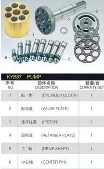 Преносимото хидравлична помпа за KAYABA KYB87 резервни части за помпа блок на цилиндъра на буталото