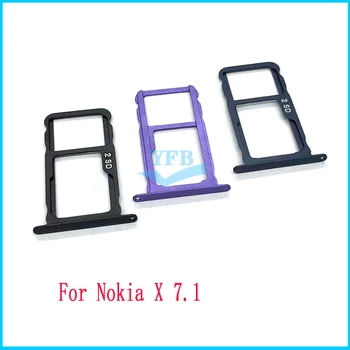 Притежателят на тавата за sim карта за Nokia X7.1 X7 8,1, адаптер за четене-памет SD, резервни части