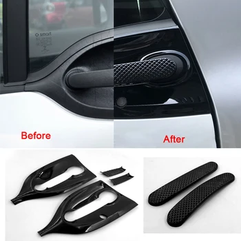 Промяна на външността на колата Черен дизайн, декоративна рамка за излизане на въздух за нови автомобилни аксесоари на Mercedes Smart 453 Fortwo, стикер