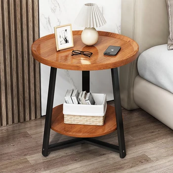 Просто малка странична масичка от дървесина, с Модерен Дизайн на малка странична масичка за съхранение на вещите в спалнята, Висококачествени мебели за дома в скандинавски стил