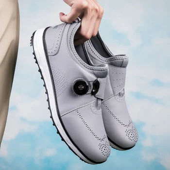 Професионални обувки за голф, мъжки и дамски луксозни обувки за голф играчи, удобни обувки за ходене, нескользящие спортни маратонки