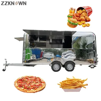 Пътуваща количка за хранене от неръждаема стомана Airtream - Трейлър за обществено хранене, микробус за бургери, кафе-сладкарница, ремарке за камион
