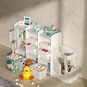 Рафтове за съхранение на детски играчки Kuqi Голям капацитет Проста домакински Детска сортировочная Корпусна мебел Шкафове за съхранение в детската стая