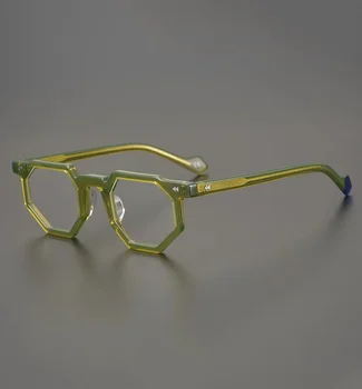 Реколта ацетатная рамки за очила ръчно изработени, мъжки оптични очила с високо качество, ретро очила по рецепта, дамски слънчеви очила