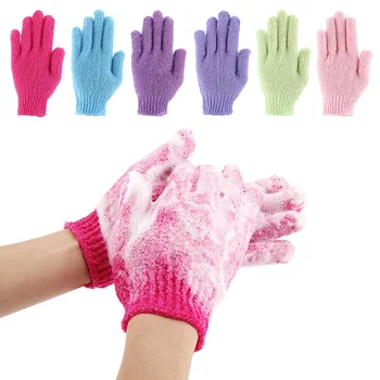 Ръкавица-търкане, ръкавици за баня с пет пръста, домакински кърпи за почистване на баня, мек пилинг-кърпа за почистване на тялото, протирающие гърба си Ръкавица за къпане