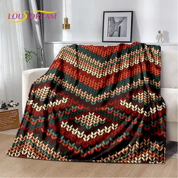 Серия Bohemia Nordic Персия Меко плюшевое одеяло, фланелевое одеяло, покривка за дневната, легла, дивани, одеала за пикник, детски