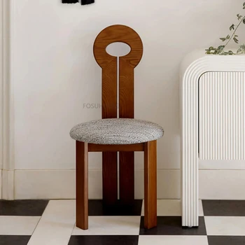 Скандинавските трапезни столове от масивно дърво за мебели за дома, сгъване на обедната стола, творческа личност, Домашни Кухненски кът столове