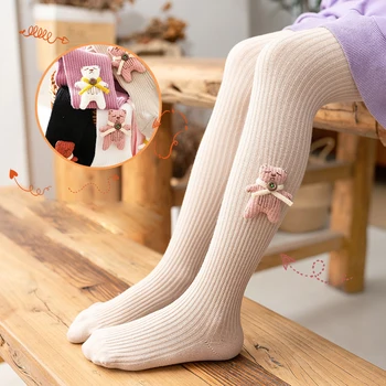 Сладки, Топли чорапогащи с мече за момичета, пролетно-есенни чорапогащи за малки момичета, детски чорапи, памучни гамаши за момичета от 0 до 8 години
