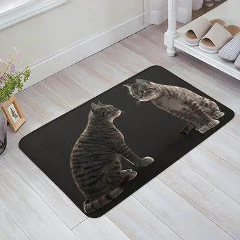 Сладък shorthaired котка, подложка за баня, килим за коридор, кухненски мат, изтривалки за входната врата, подложка за поздрав, молитвен килим за пода
