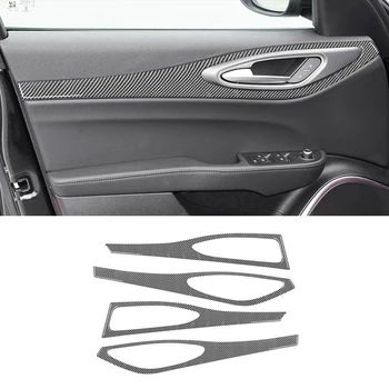 Стикер с декоративни ленти за украса на вратата панели на автомобила, стикер на вътрешната дръжка за Alfa Romeo Giulia 2015-2023