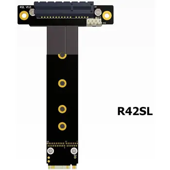 Странично PCIe x4 3.0 PCI-E 4x-M. 2 за NGFF за NVMe M Key 2280 Странично Card Gen3.0 Кабел M2 Key-M Удължител PCI-Express