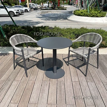 Съвременен стол за отдих на открито от ратан за вътрешния двор, Разход на балкон, Дизайн на градинска мебел, кафе, шезлонг, Плажен стол за къмпинг