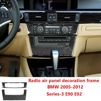 Таблото Радио CD, Въздушна Панел Декоративна Нашивка От Въглеродни Влакна Автомобилни Стикери За BMW 2005-2012 Серия 3 E90 E92 Аксесоари За Интериора
