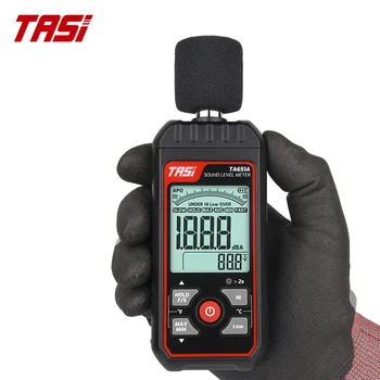 ТАСИ TA651A TA651B Уред За измерване на шума 30-130 db Цифров Измерител на Нивото на Звука Мини Ръчен Децибелометр на околната Среда