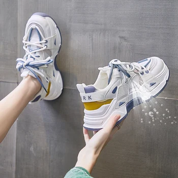 Тенис Feminino 2023 Дамски тенис обувки Улични маратонки за фитнес с дишаща въздушна мрежа, Маратонки за ходене, Женски леки спортни обувки на плоска подметка