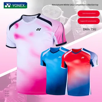 Тенис Yonex спортна риза, спортно облекло, спортно облекло, облекло за бадминтон 2022 тениска с къс ръкав за мъже дамски 110452BCR