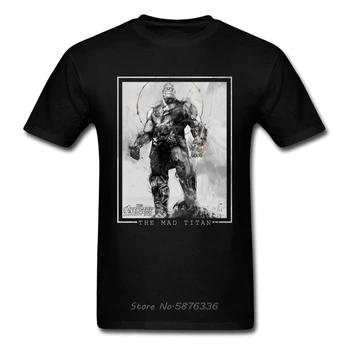 Тениска Mad Титан Thanos, мъжки t-shirt, реколта тениски, мъжки Черни Потници, тениски, дрехи с героите на комикса, рукавица Баща