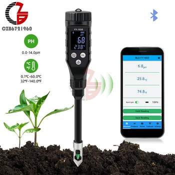 Тестер за Ph на почвата Yy-1033 с LCD цифров дисплей с подсветка, Ph-метър за градинарски саксии, тестер за засаждане на цветя в оранжерията