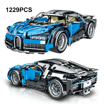 Технически градивните елементи на Bugatti, гиперкар Lamborghini, модел на състезателна кола за Сглобяване на автомобила, Тухли, Играчки За момчета, детски подаръци