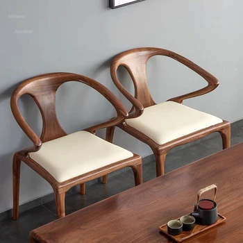 Трапезни столове от масивно дърво в скандинавски стил, Дизайнерски кухненски мебели, маса за хранене, стол в стил ретро, леко луксозно кресло с облегалка за хотели, Столове за домашен кабинет