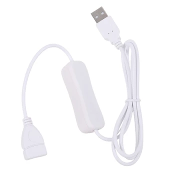 удлинительный кабел за данни 100 см USB 2.0 мъжа към жената с превключвател за включване/изключване на USB-led ленти, вентилатор, зарядно устройство, настолна лампа за лаптоп N17 21