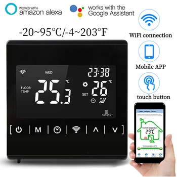 Умен Дом, WiFi Термостат, електрически пода, топла вода,газов котел, регулатор на температурата за Google Assistant/Alexa New