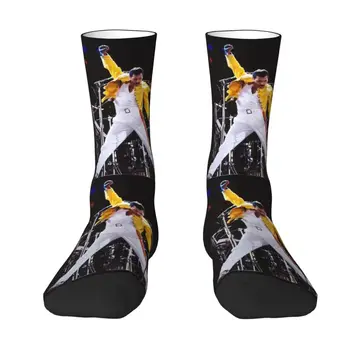 Фреди Меркюри мъжки и дамски чорапи за екипажа Унисекс Забавни пролет-лято есен-зима чорапи под роклята