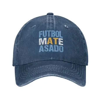 Футболен другарю Asado Аржентински флаг на Аржентина Потертая бейзболна шапка Туристическа шапка шапка за голф Дамски дрехи за голф мъжки